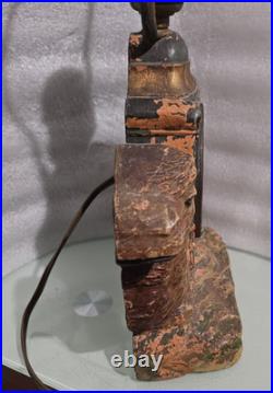 Vintage de luxe art clock / the lux clock mfg. Co. CAMEL LAMP CLOCK for parts