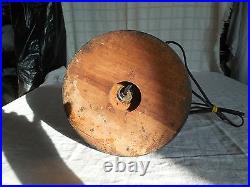 Vintage hand carved wood urn, jar shaped neo classical table lamp parts, repair