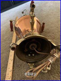 Vintage lamp Brass Copper Water Jug Pot lamp working