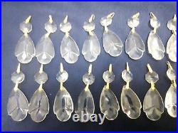 Vintage lot of 100 pieces Pendant glass for chandelier and lamp parts