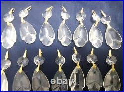 Vintage lot of 100 pieces Pendant glass for chandelier and lamp parts