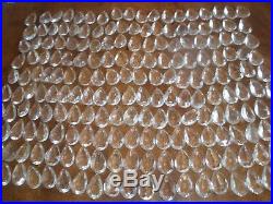Vintage lot of 200 tear drop glass prisms 1.25 FOR CHANDELIER LAMP PART