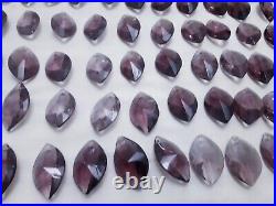 Vintage lot of 60 pieces purple Pendant glass for chandelier and lamp parts 50mm