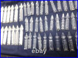 Vintage luster spear glass 3 and 4 long for chandeliers and lamps parts
