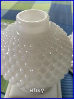 Vintage milk glass lamp with additional parts omilk glass pieces. Make your own