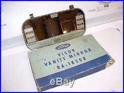 Vintage nos original rare 40s Ford Visor Vanity Service record travel Mirror