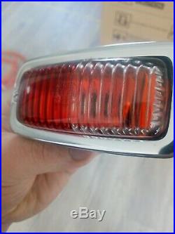 Vintage oem chrome hella upgrade light lamp reverse fog red/white NOS