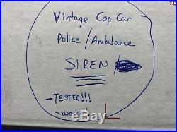 Vintage old 1970's Cop Car alarm Parade SIREN service auto gm street rat rod