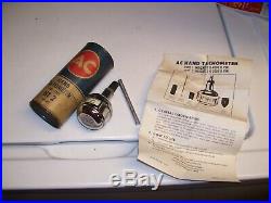 Vintage original 1960' s GM CHEVROLET Ac delco tachometer hand gauge tester rpm
