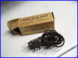 Vintage original nos Ford Cowl Dash light automobile lamp kit model A T parts