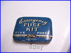 Vintage original rare Ford Fuse emergency tool kit box tin automobile part 50s