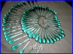 Vintage set of 65 hand blown teardrop glass parts for chandelier lamp 4