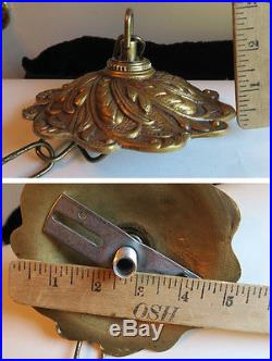 Vintage solid Brass Bronze French Ceiling Cap canopy lamp chandelier part wheat