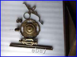 Vintage solid cast brass floor lamp base and parts