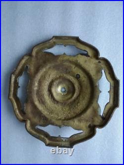 Vintage solid cast brass floor lamp base and parts