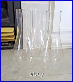 Vt Milk Glass Hurricane Lamp Shade Parts- 8 Parts-2 Floral Shades, 3 Clear, 3Bulb