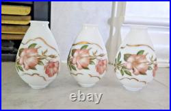 Vt Milk Glass Hurricane Lamp Shade Parts- 8 Parts-2 Floral Shades, 3 Clear, 3Bulb