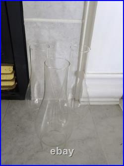 Vt Milk Glass Hurricane Lamp Shade Parts- 8 Parts-2 Floral Shades, 3 Clear, 3Bulb