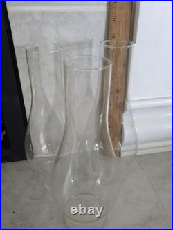 Vt Milk Glass Hurricane Lamp Shade Parts- 8 Parts-2 Floral Shades, 3 Clear, 3Bulb