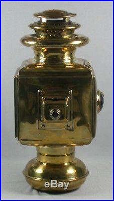 Vtg 1909 Brass Solar Kerosene Automobile Horseless Carriage Lamp Headlight Model
