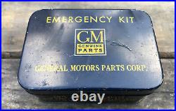 Vtg 1940s 50s GM Emergency Lamp Bulb Kit Tin Full General Motors Parts Nice