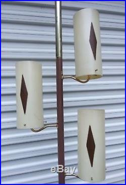 Vtg 1950s-60s Mid Century Modern 3-Light Tension Pole Lamp (For Repair/Parts)