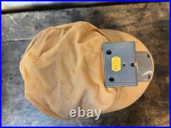 Vtg 40s Justrite Adjustable Canvas Cap Carbide Lamp with Original Box & Parts NOS