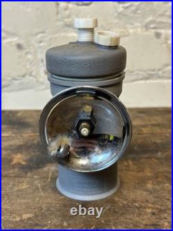 Vtg 40s Justrite Adjustable Canvas Cap Carbide Lamp with Original Box & Parts NOS