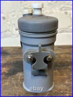 Vtg 40s Justrite Adjustable Canvas Cap Carbide Lamp with Original Box & Parts NOS