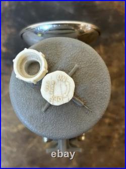 Vtg 40s Justrite Adjustable Canvas Cap Carbide Lamp with Original Box & Parts NOS