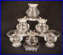 Vtg Antique Baccarat chandelier Parts cup Lighting parts Crystal Set of 6