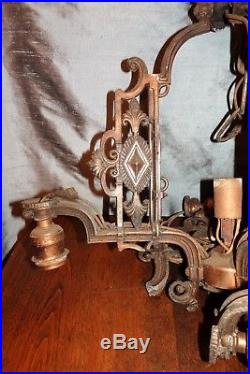 Vtg Art Deco Griffon Chandelier Ceiling Lamp Light for Parts Repair Restoration