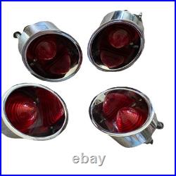 Vtg Cars'61/62 Light Lamp Lenses Original Set 4 Red Official Gm Parts