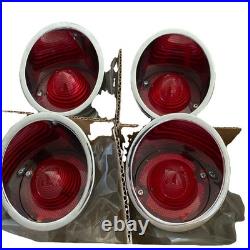 Vtg Cars'61/62 Light Lamp Lenses Original Set 4 Red Official Gm Parts