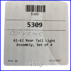 Vtg Cars'61/62 Light Lamp Lenses Original Set 4 Red Official Gm Parts