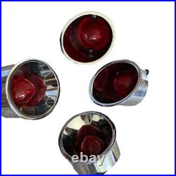 Vtg Cars'61/62 Light Lamp Lenses Original Set 4 Red Official Gm Parts