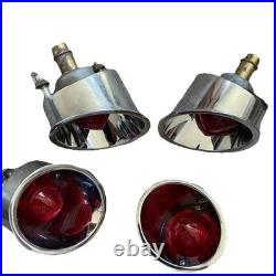 Vtg Cars'61/62 Light Lamp Lenses Original Set 4 Red Official Gm Parts