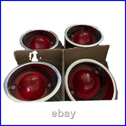 Vtg Cars'61/62 Light Lamp Lenses Original Set 4 Red Official Gm Parts
