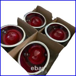 Vtg Cars'61/62 Light Lamp Lenses Original Set 4 Red Official Gm Parts