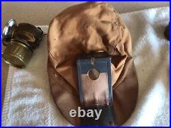Vtg Cloth Miners Mining Hat with 2- Carbide Lamp Lanterns & Parts Auto lite Just