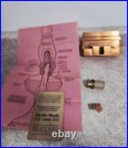 Vtg. Copper Aladdin Mantle Lamp Match Holder Model 6 Diagram & Directions Mint