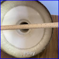 Vtg Enamel Green Porcelain Light Fixture Gas Station Industrial Parts Only