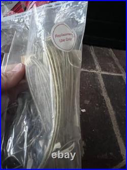 Vtg Hanging Light Lamp Parts Swag MCM Deco Glass Double Bubble Ceiling Modern