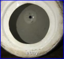 Vtg Heavily Enameled Floral Chinoiserie Egg Shape Lamp Bases, Parts, A Pair