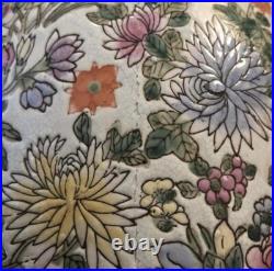 Vtg Heavily Enameled Floral Chinoiserie Egg Shape Lamp Bases, Parts, A Pair Vtg Heavily Enameled Floral Chinoiserie Egg Shape Lamp Bases, Parts, A Pair