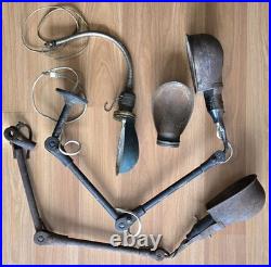 Vtg Industrial Work Light Lot Parts Repair Articulating Hubbell Work Shop Lamp
