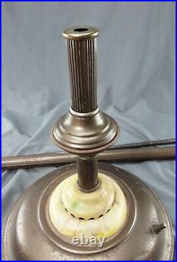 Vtg Lamp Base Lighting Parts Steampunk weighted steel base plastic marble pole