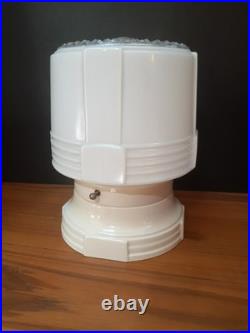 Vtg Lamp Light Shade WHITE Glass CERAMIC Ceiling FIXTURE Deco/MCM Parts / repair