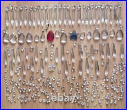 Vtg Lot Of Chandelier Lamp Crystal Gothic Finial Tip Cut Glass Prism Parts