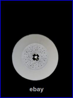 Vtg MID Century Modern Ufo Atomic Pendant Brass Glass Pull Down MCM Lightfixture